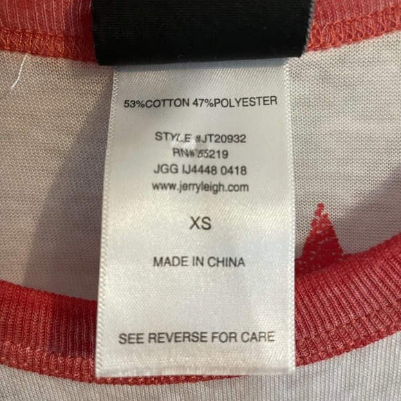 Modern Lux XS Racerback Tank Top White Red Stars Holiday Americana USA T… - Picture 5 of 6